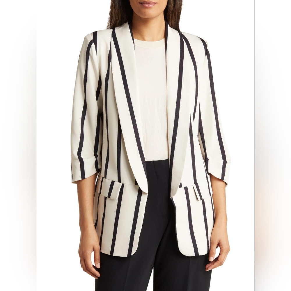 PLM Shawl 3/4 Sleeve Collar Blazer